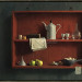 Still life in red cupboard