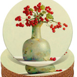 6 Coasters Hawthorn berries