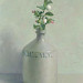 Japanese saki bottle with snowberry